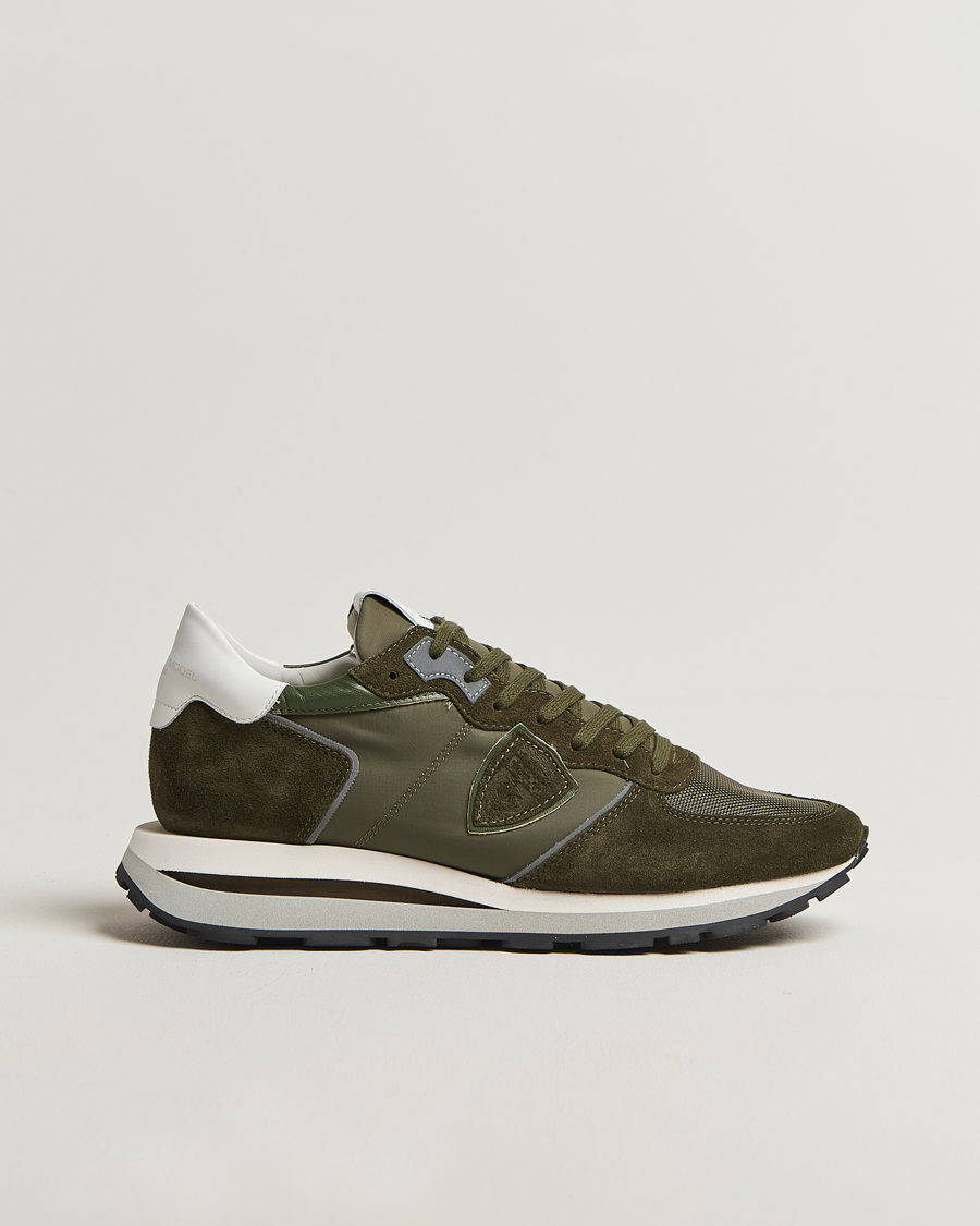 Homme | Philippe Model Tropez Haute Running Sneakers Military | Philippe Model | Tropez Haute Running Sneakers Military