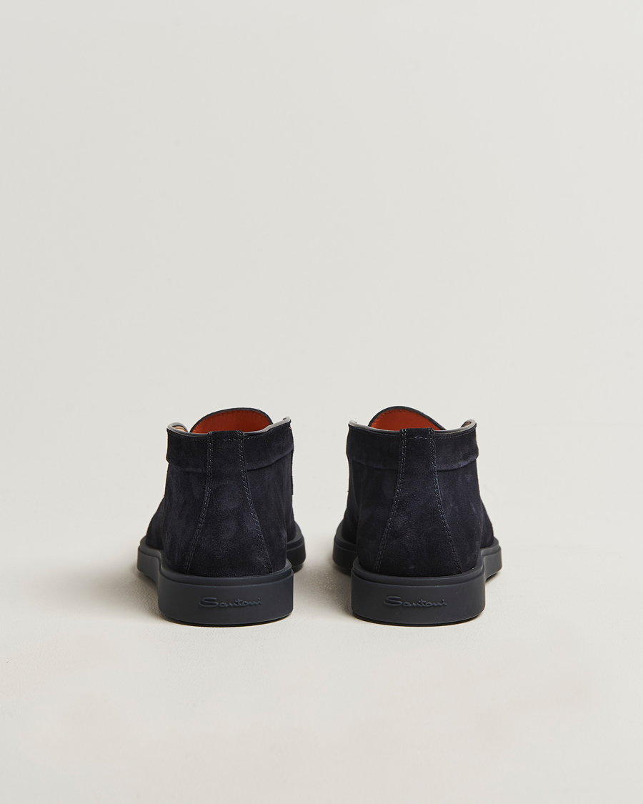 Homme | Bottes | Santoni | Detroit Chukka Boots Navy Suede