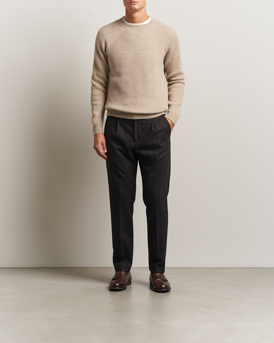 Homme | Pulls Et Tricots | Zanone | Fisherman Rib Wool Sweater Beige