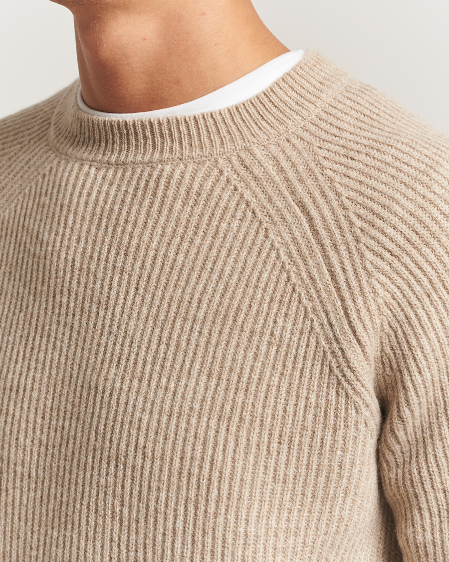 Homme | Pulls Et Tricots | Zanone | Fisherman Rib Wool Sweater Beige