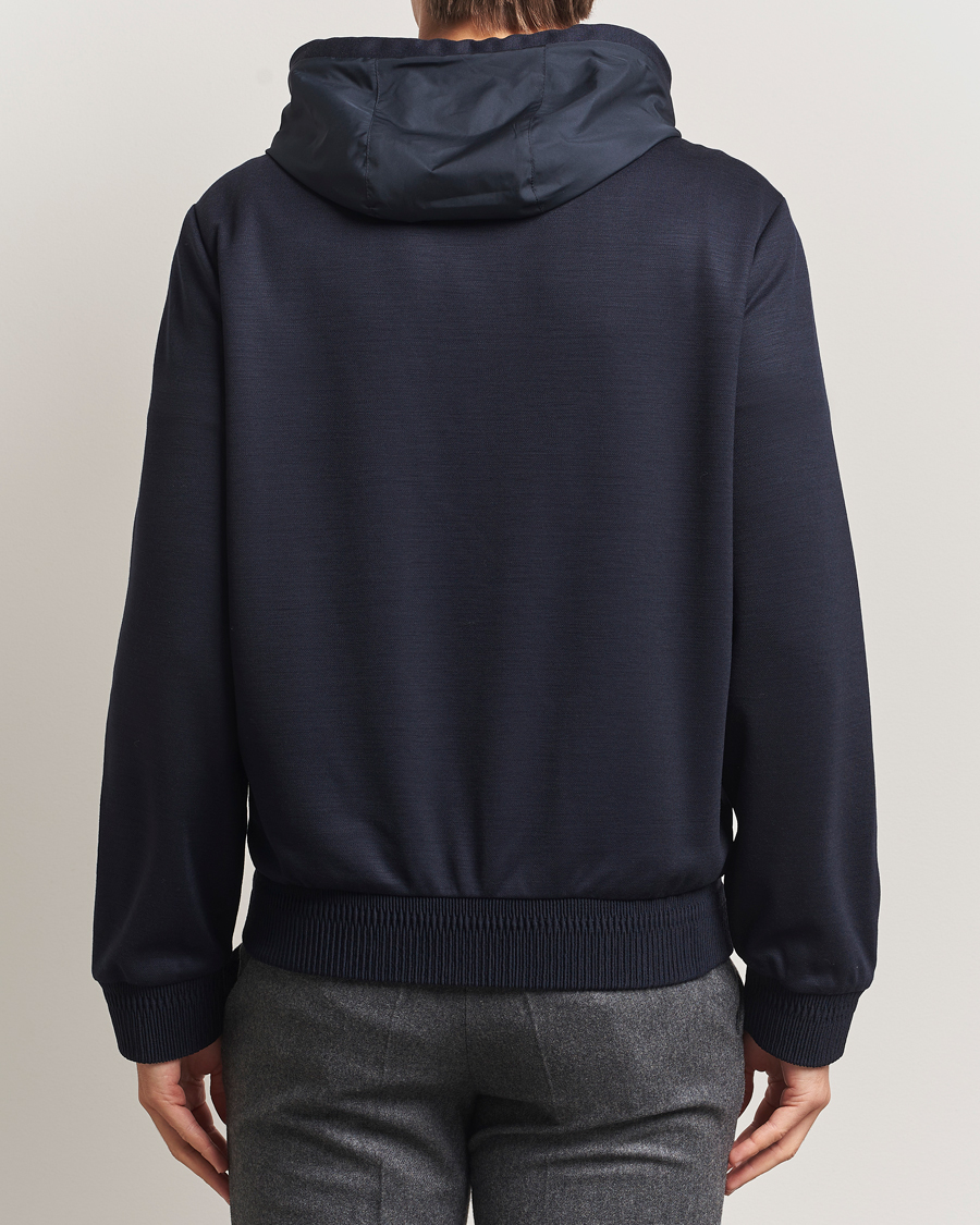 Homme | Pulls Et Tricots | Zanone | Full Zip Hybrid Jacket Navy