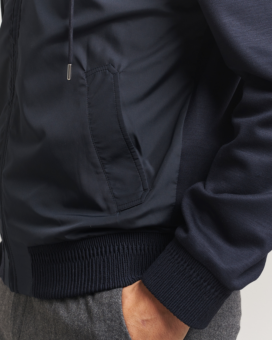 Homme | Pulls Et Tricots | Zanone | Full Zip Hybrid Jacket Navy