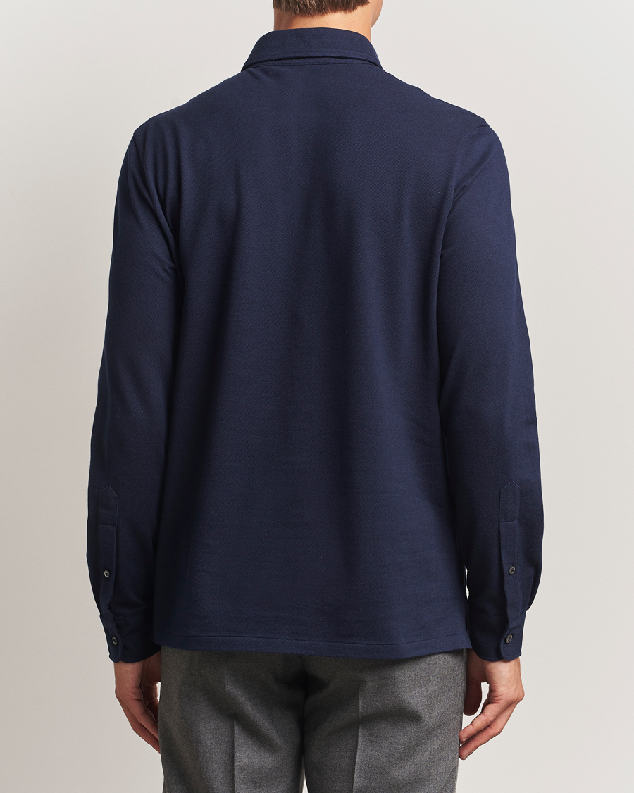 Homme | Polos | Ralph Lauren Purple Label | Long Sleeve Polo Shirt Navy