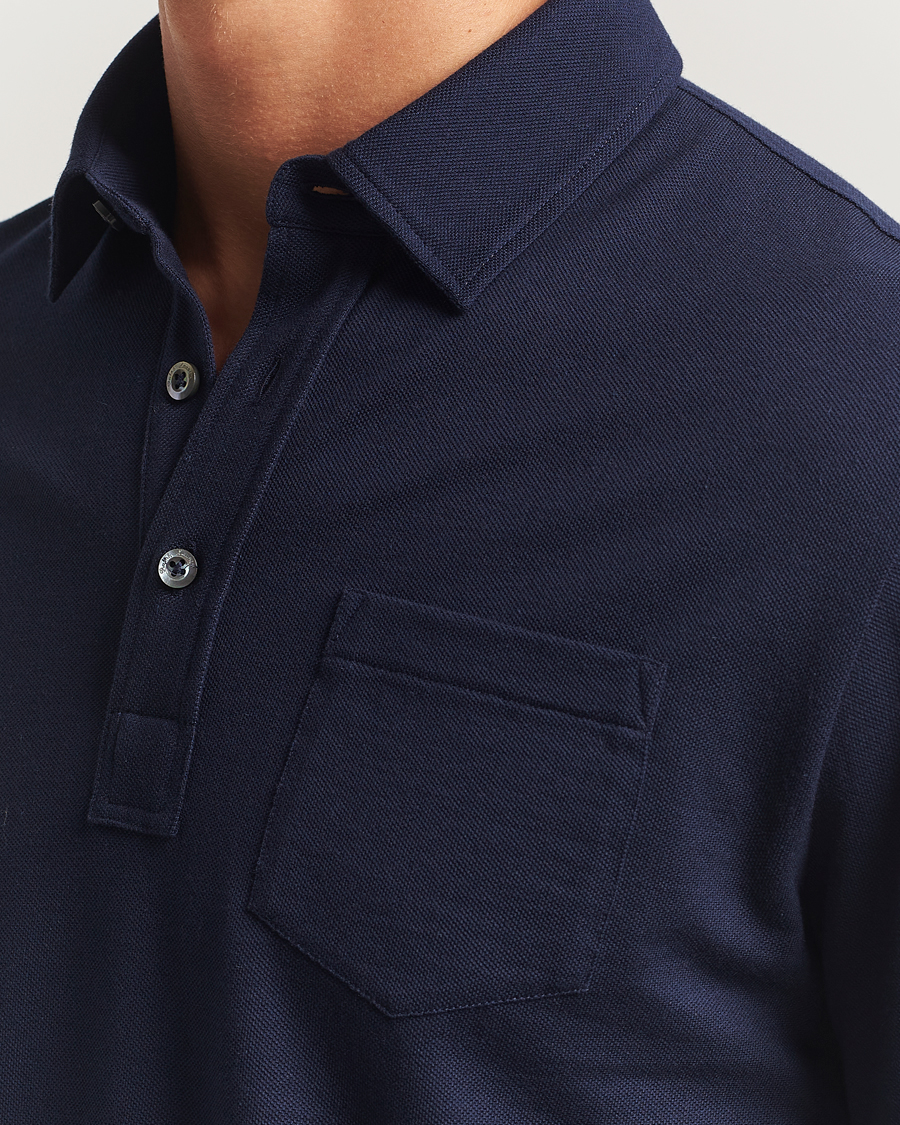 Homme | Chemises | Ralph Lauren Purple Label | Long Sleeve Polo Shirt Navy