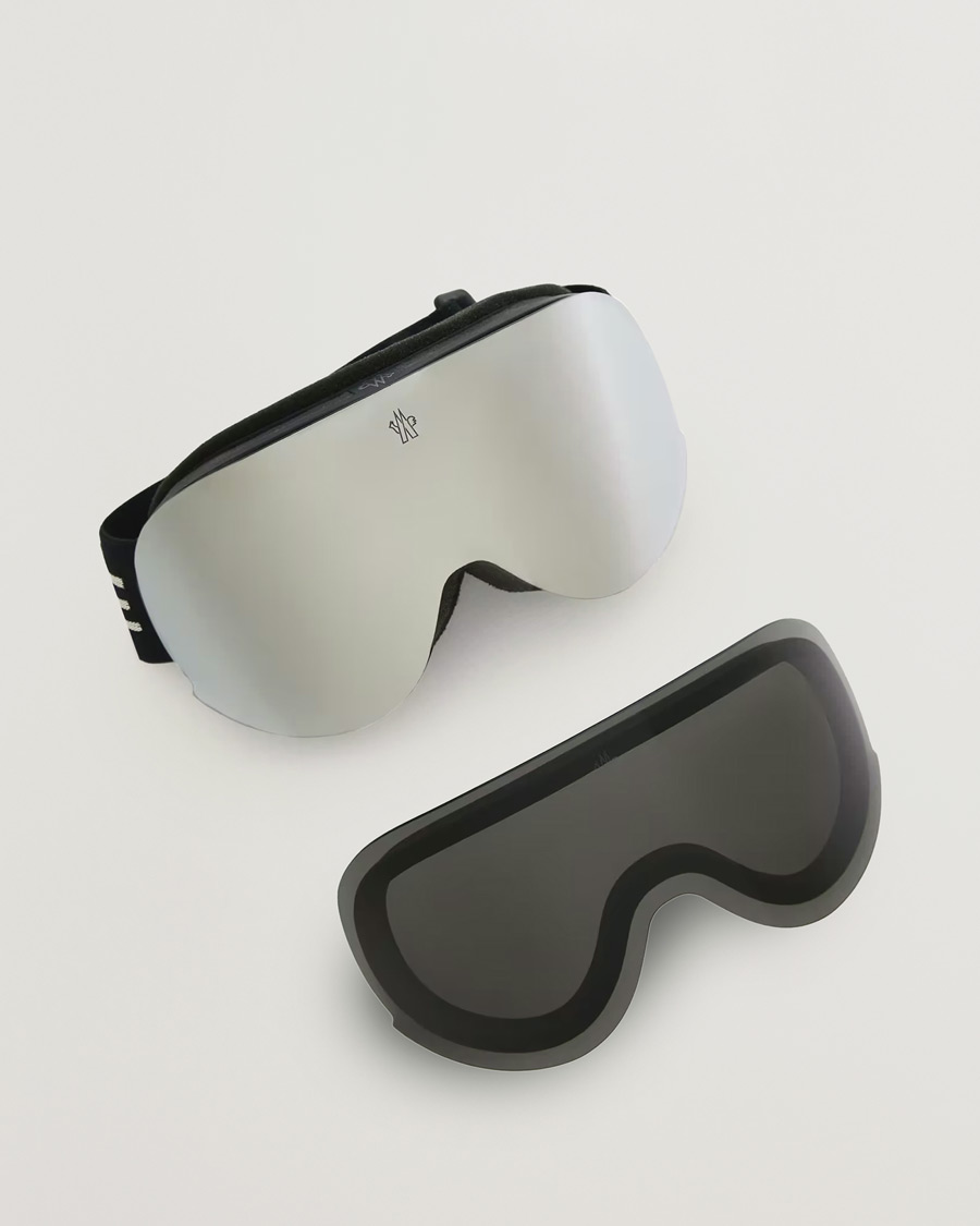 Homme | Lunettes De Soleil | Moncler Lunettes | 0ME8017 Ski Goggles Black/Silver