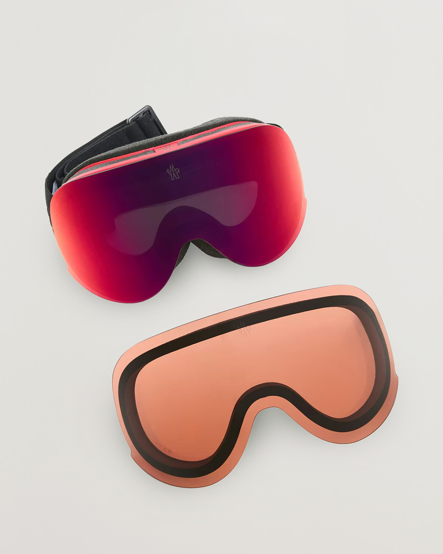 Homme | Lunettes De Soleil | Moncler Lunettes | 0ME8017 Ski Goggles Black/Red