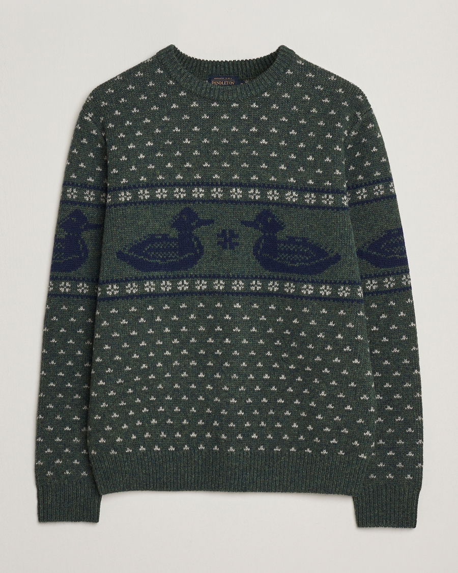 Homme | Pulls Et Tricots | Pendleton | Wool Duck Sweater Green
