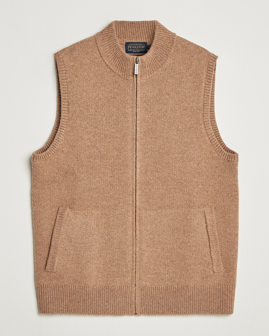 Homme | Pulls Et Tricots | Pendleton | Wool Sweater Vest Tan