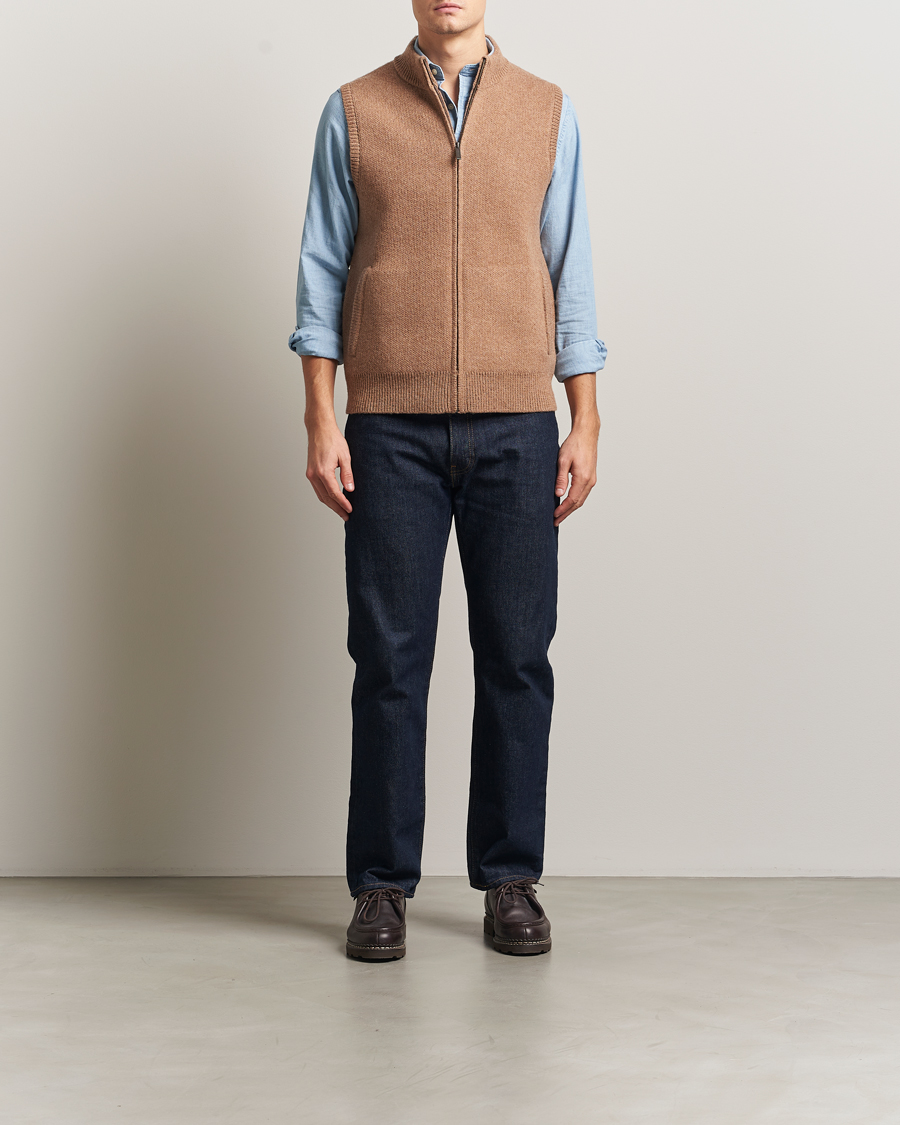 Homme | Pulls Et Tricots | Pendleton | Wool Sweater Vest Tan