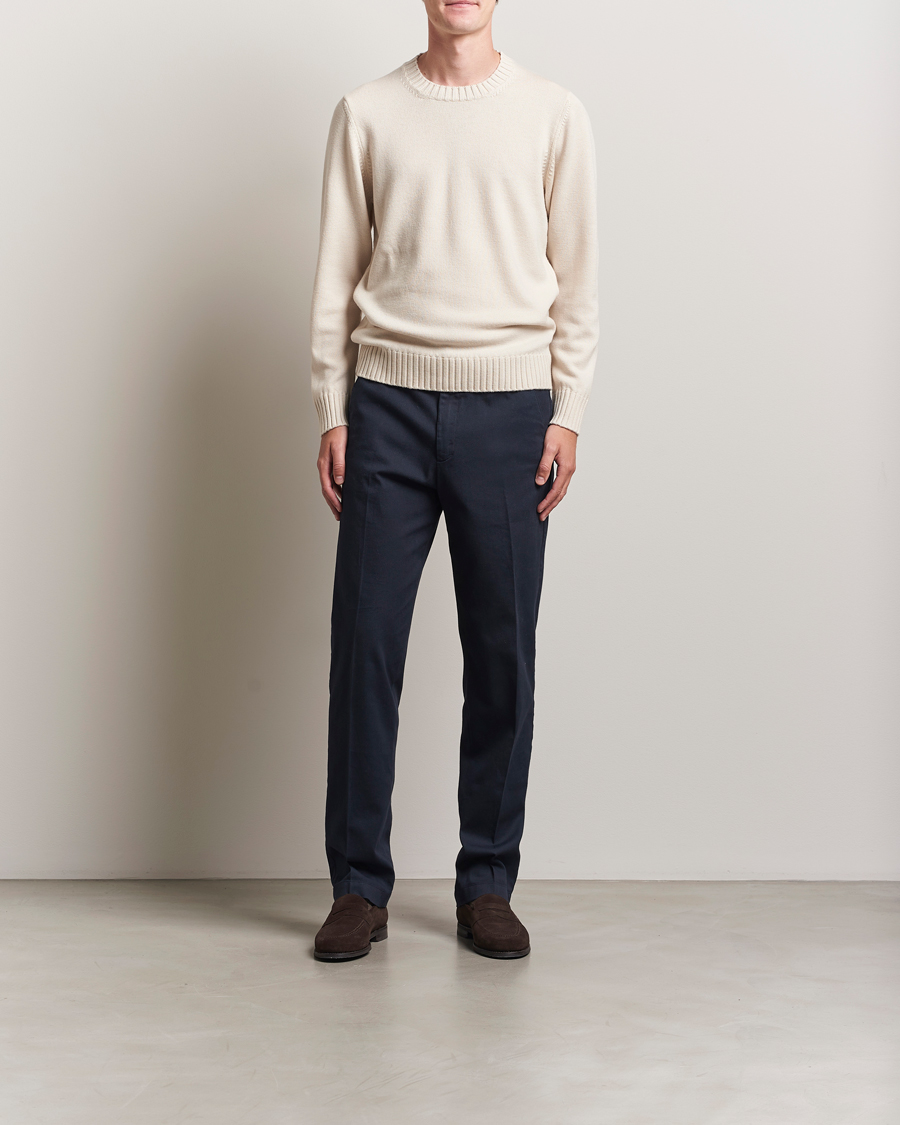 Homme | Pulls Et Tricots | Piacenza Cashmere | Brushed Wool Crew Neck Latte
