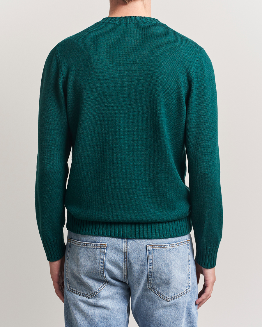 Homme | Pulls Et Tricots | Piacenza Cashmere | Brushed Wool Crew Neck Dark Green