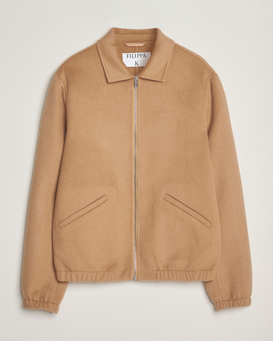 Homme | Manteaux Et Vestes | Filippa K | Doublé Wool Coach Jacket Dark Camel