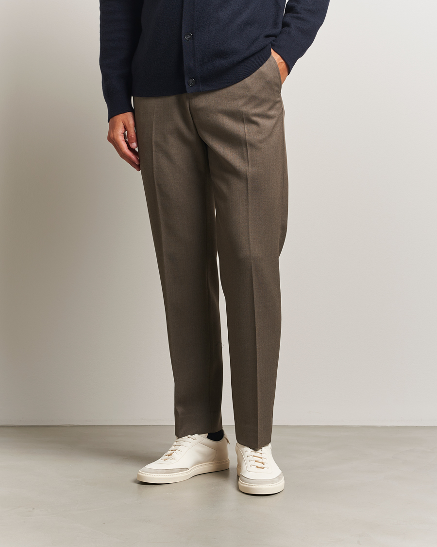 Homme | Pantalons | Filippa K | Theo Relaxed Wool Trousers Driftwood