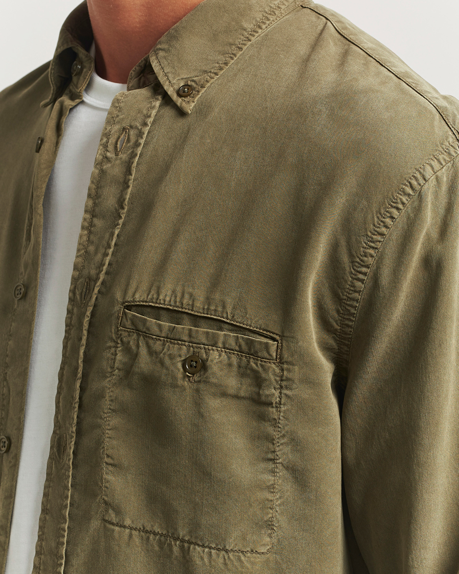 Homme | Chemises | Filippa K | Zachary Lyocell Shirt Dark Olive