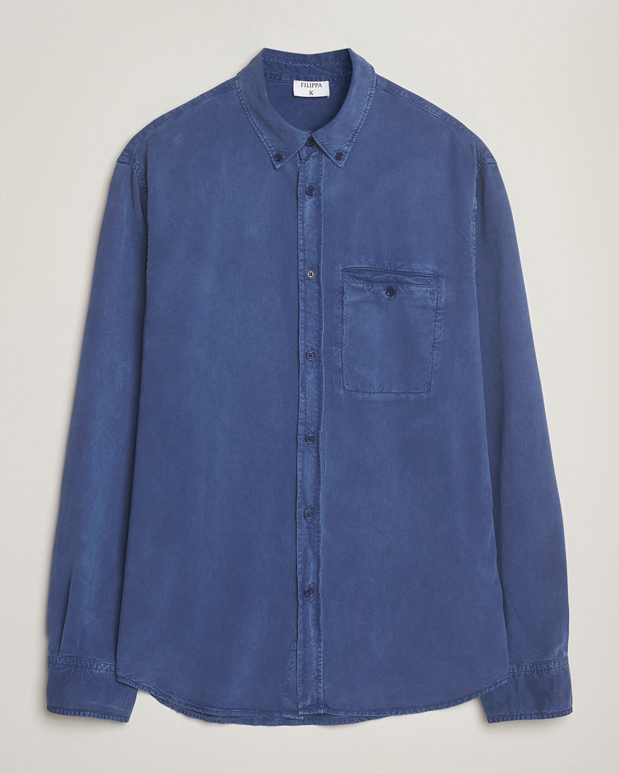 Homme | Chemises | Filippa K | Zachary Lyocell Shirt Royal Navy