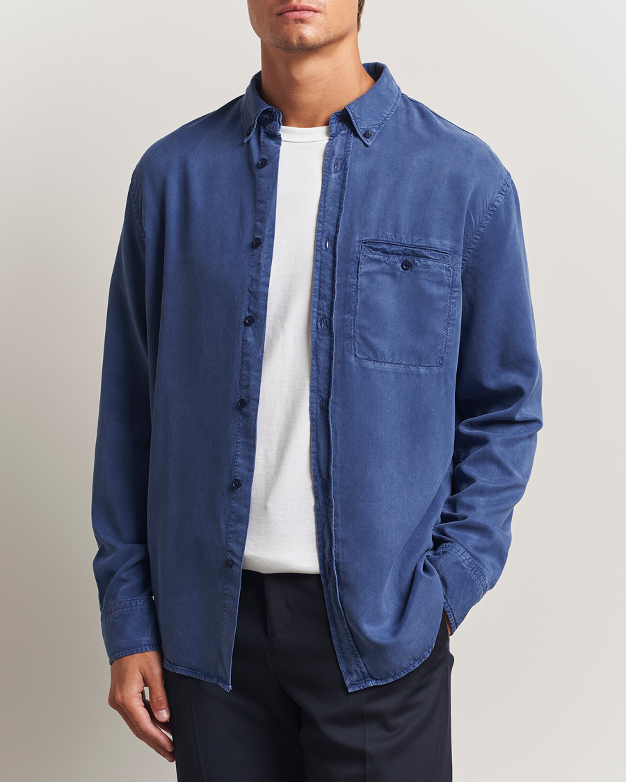 Homme | Chemises | Filippa K | Zachary Lyocell Shirt Royal Navy