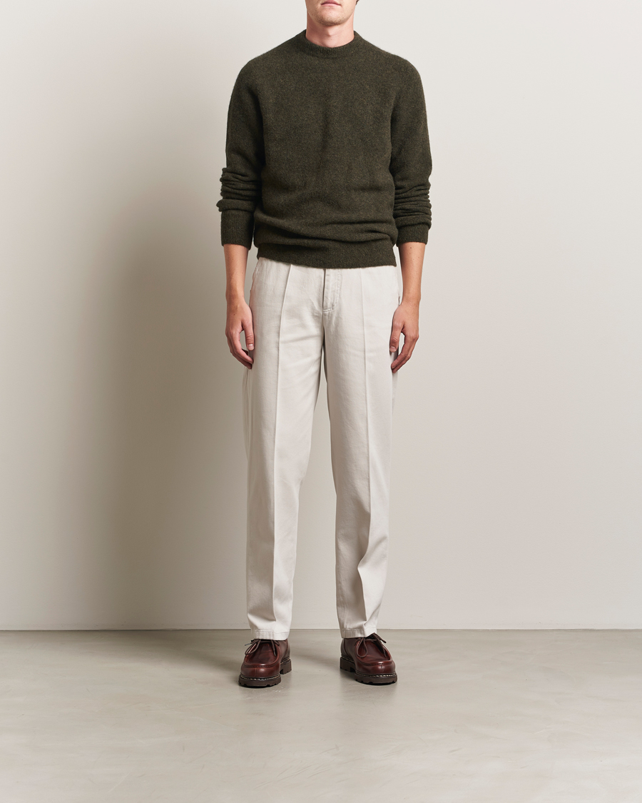 Homme | Pulls Et Tricots | Filippa K | Yak Knitted Sweater Dark Khaki Green