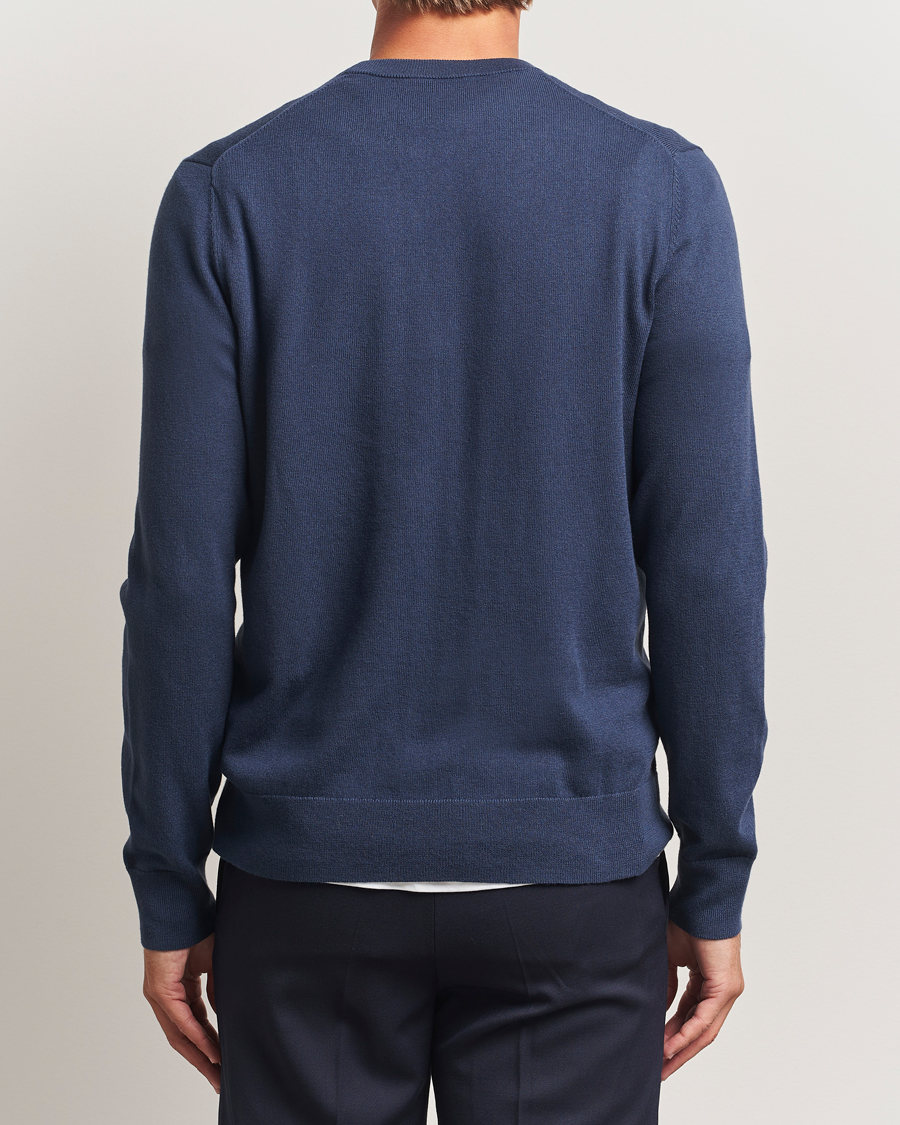Homme | Pulls Et Tricots | Filippa K | Cotton Merino Knitted Sweater Dusk Blue