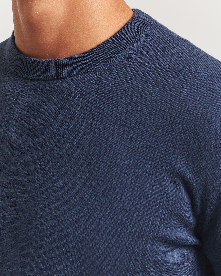 Homme | Pulls Et Tricots | Filippa K | Cotton Merino Knitted Sweater Dusk Blue