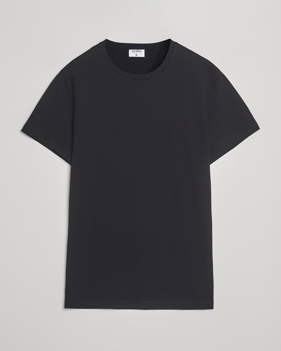 Homme | T-shirts | Filippa K | Lightweight Cotton Crew Neck T-Shirt Black