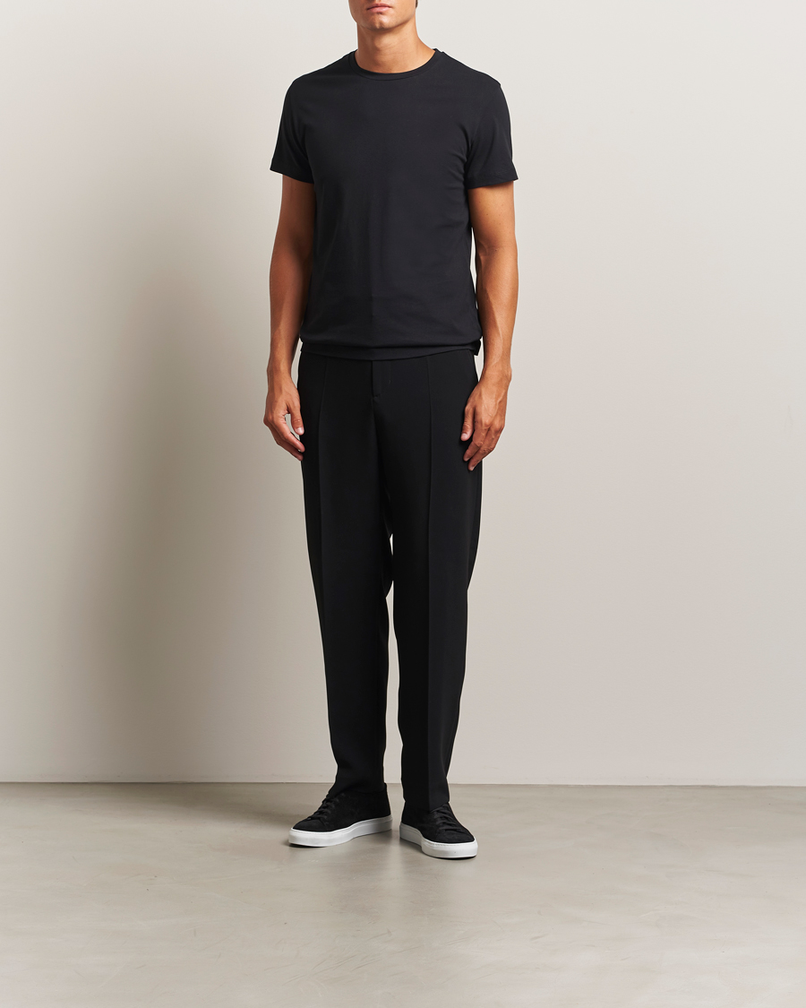 Homme | T-shirts | Filippa K | Lightweight Cotton Crew Neck T-Shirt Black