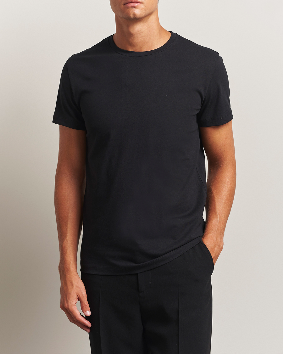 Homme | T-shirts | Filippa K | Lightweight Cotton Crew Neck T-Shirt Black