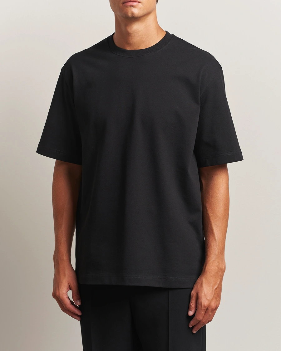 Homme | T-shirts | Filippa K | Heavy Cotton Crew Neck T-Shirt Black