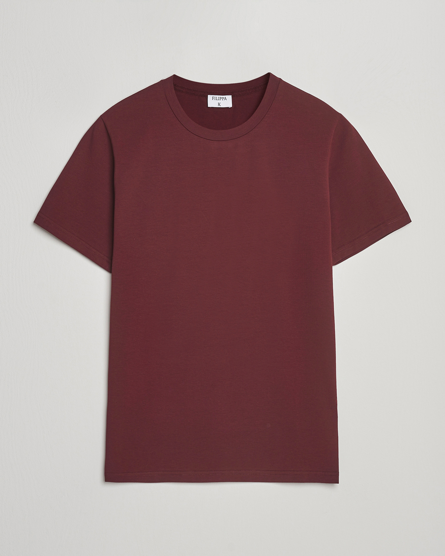 Homme | T-shirts | Filippa K | Soft Lycra T-Shirt Burgundy