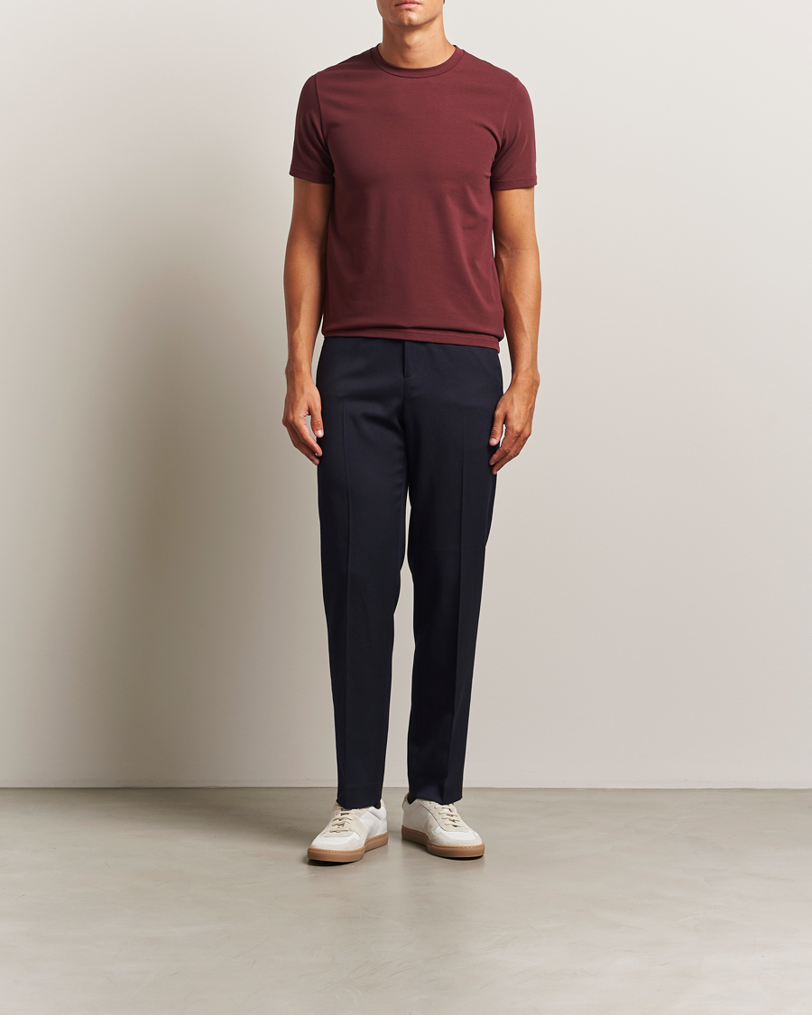 Homme | T-shirts | Filippa K | Soft Lycra T-Shirt Burgundy