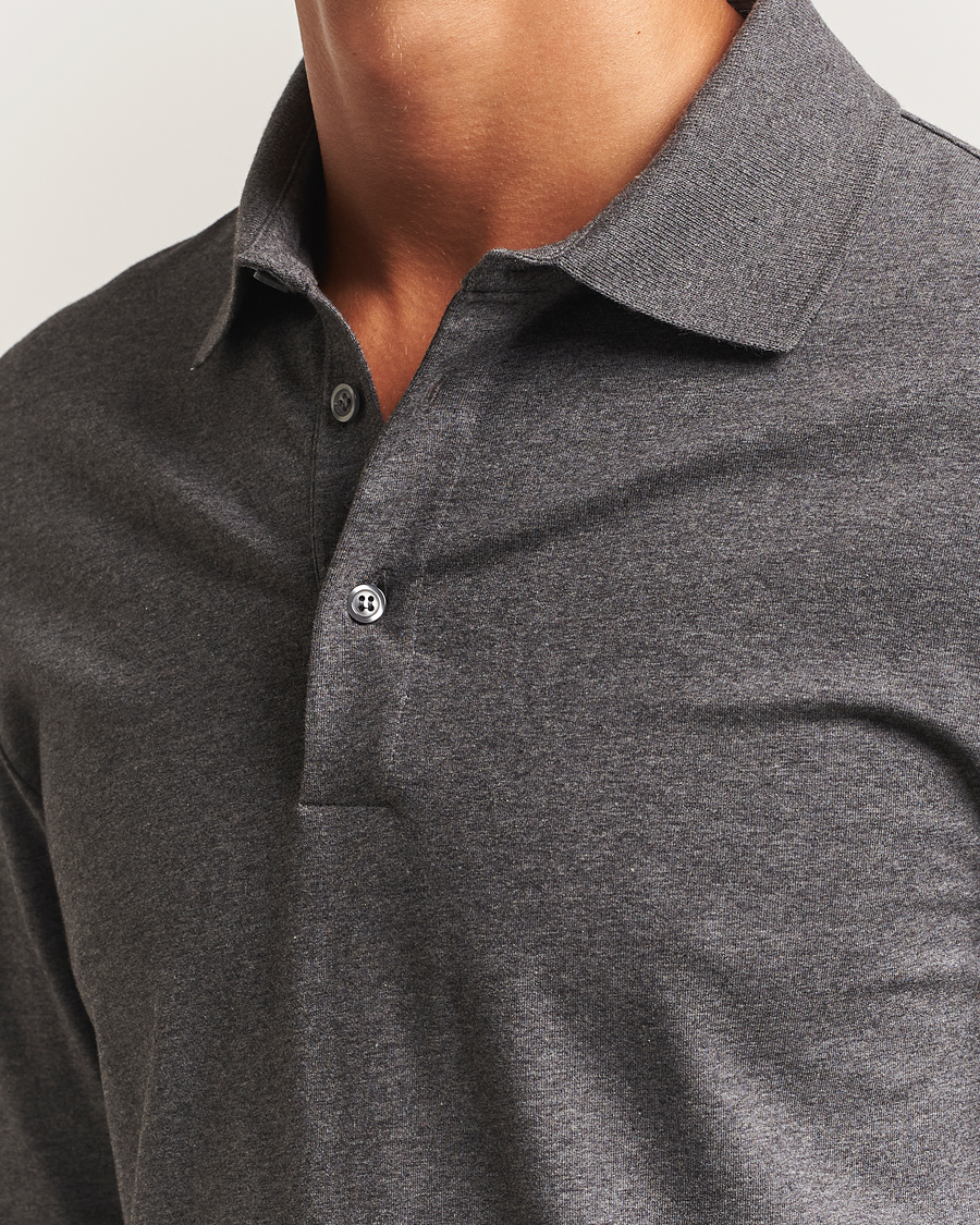 Homme | Pulls Et Tricots | Filippa K | Luke Lycra Polo Shirt Anthracite Melange