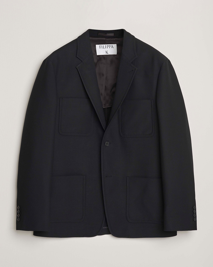 Homme | Blazers | Filippa K | Riley Wool Workwear Blazer Black