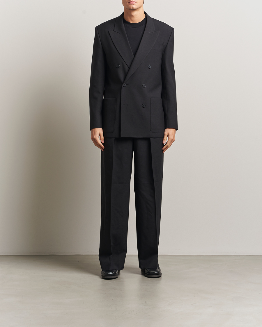 Homme | Blazers | Filippa K | Michael Wool Double Breasted Blazer Black