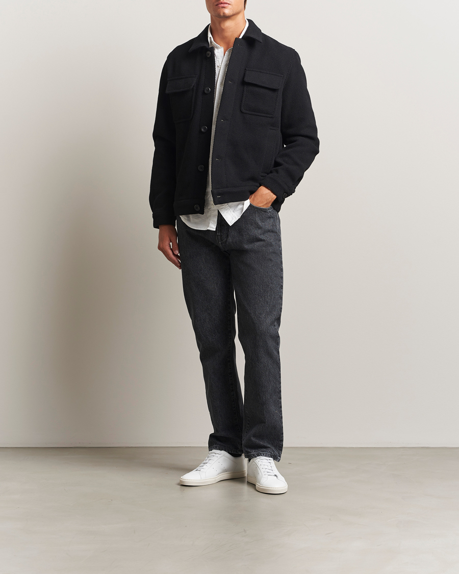 Homme | Pantalons | Filippa K | Tapered Cropped Jeans Washed Black