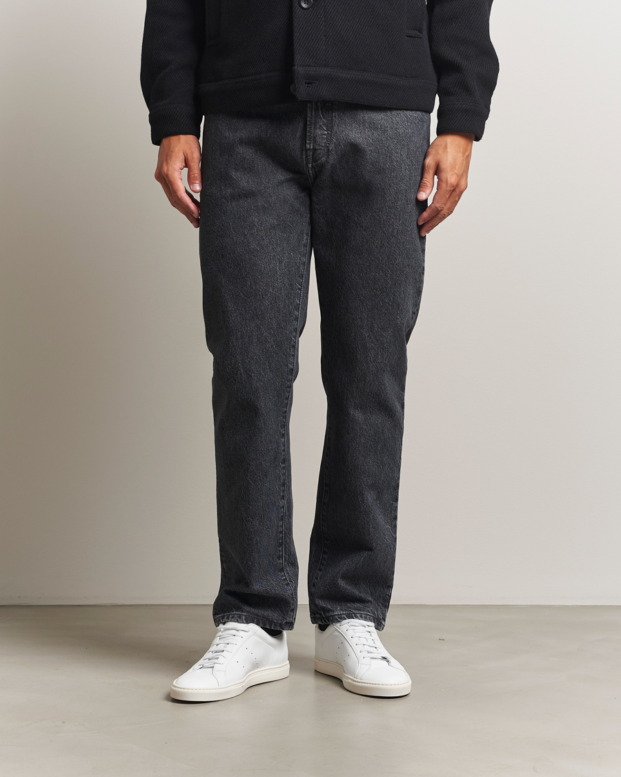 Homme | Pantalons | Filippa K | Tapered Cropped Jeans Washed Black