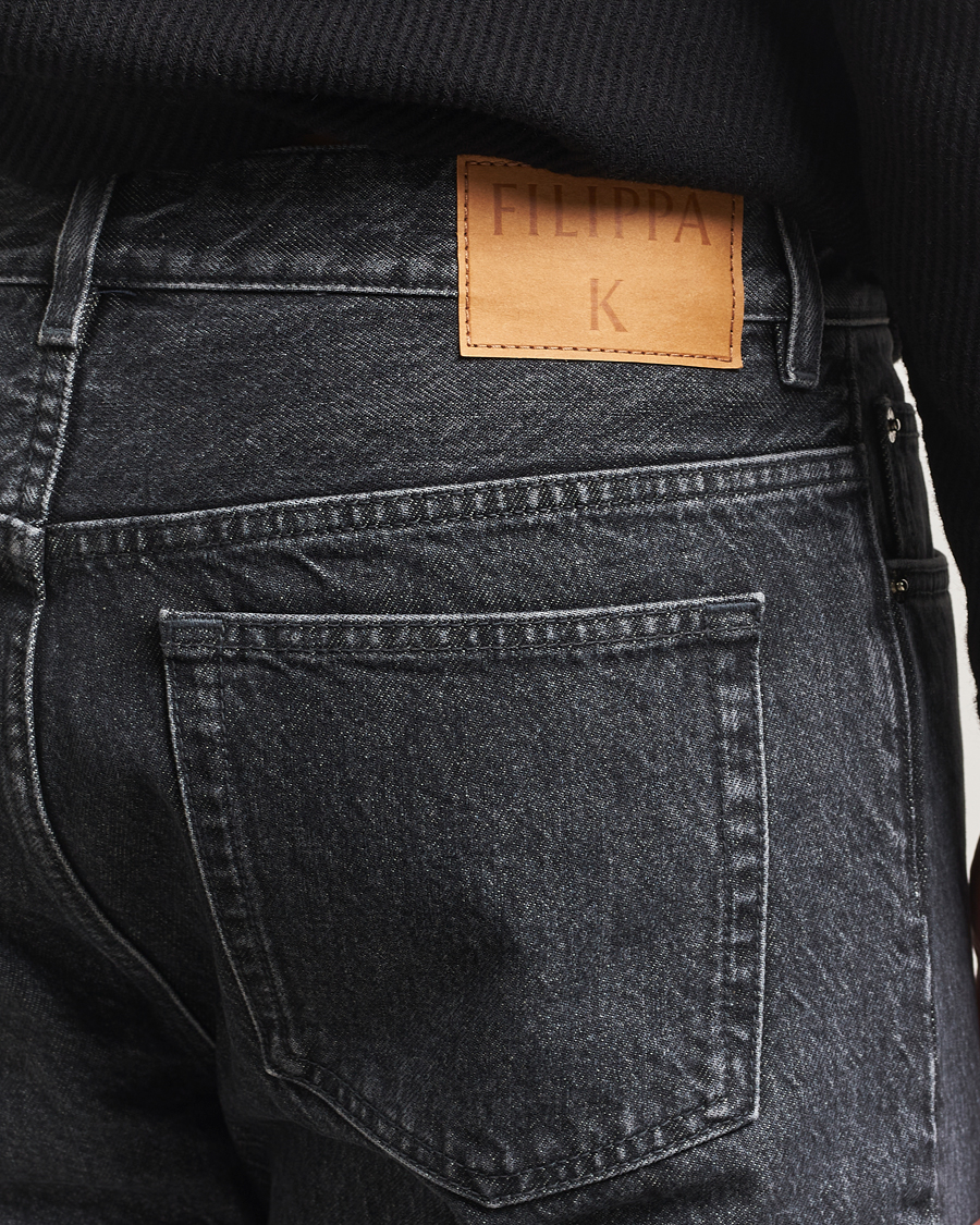 Homme | Pantalons | Filippa K | Tapered Cropped Jeans Washed Black