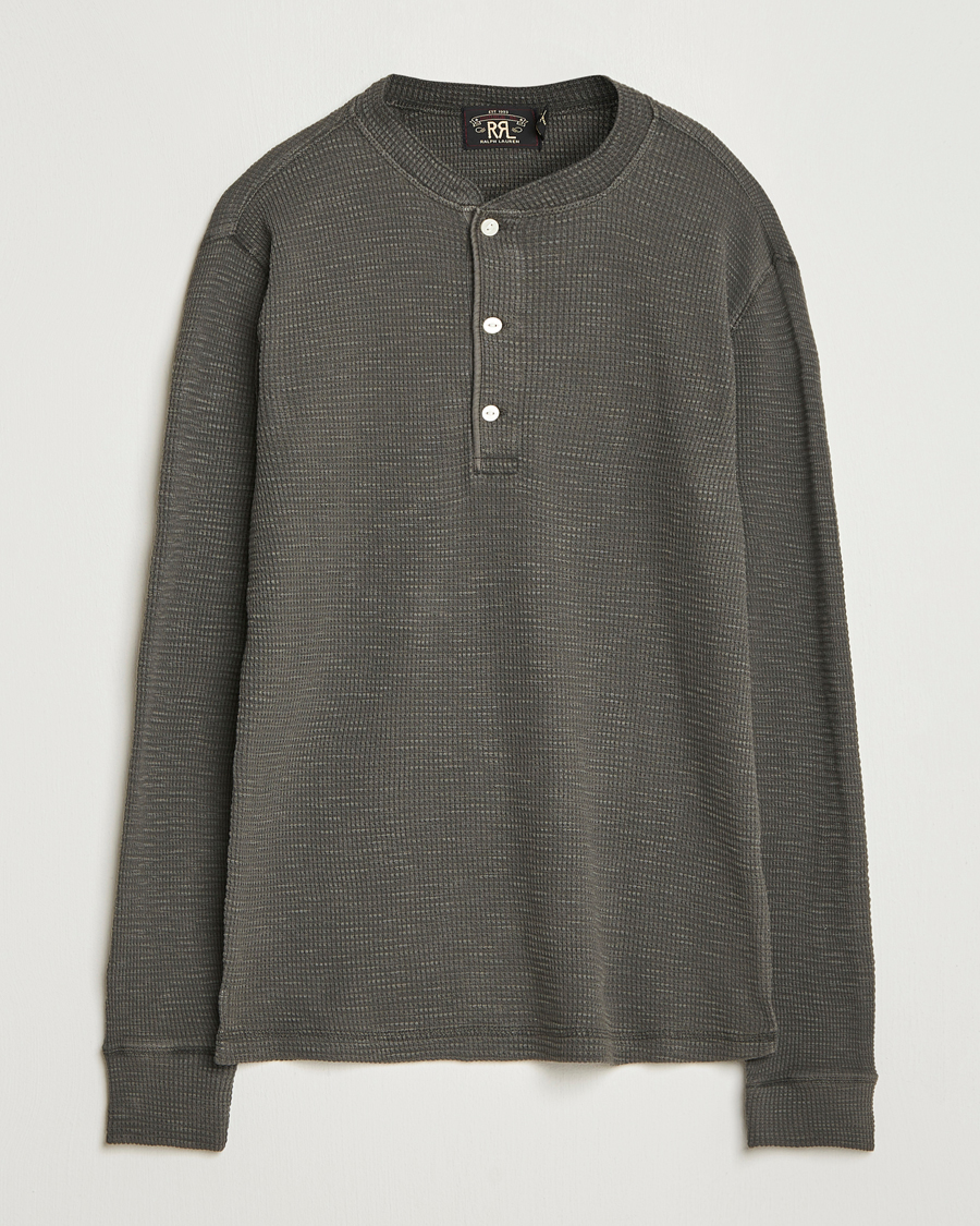 Homme | Pulls Et Tricots | RRL | Long Sleeve Henley Faded Black