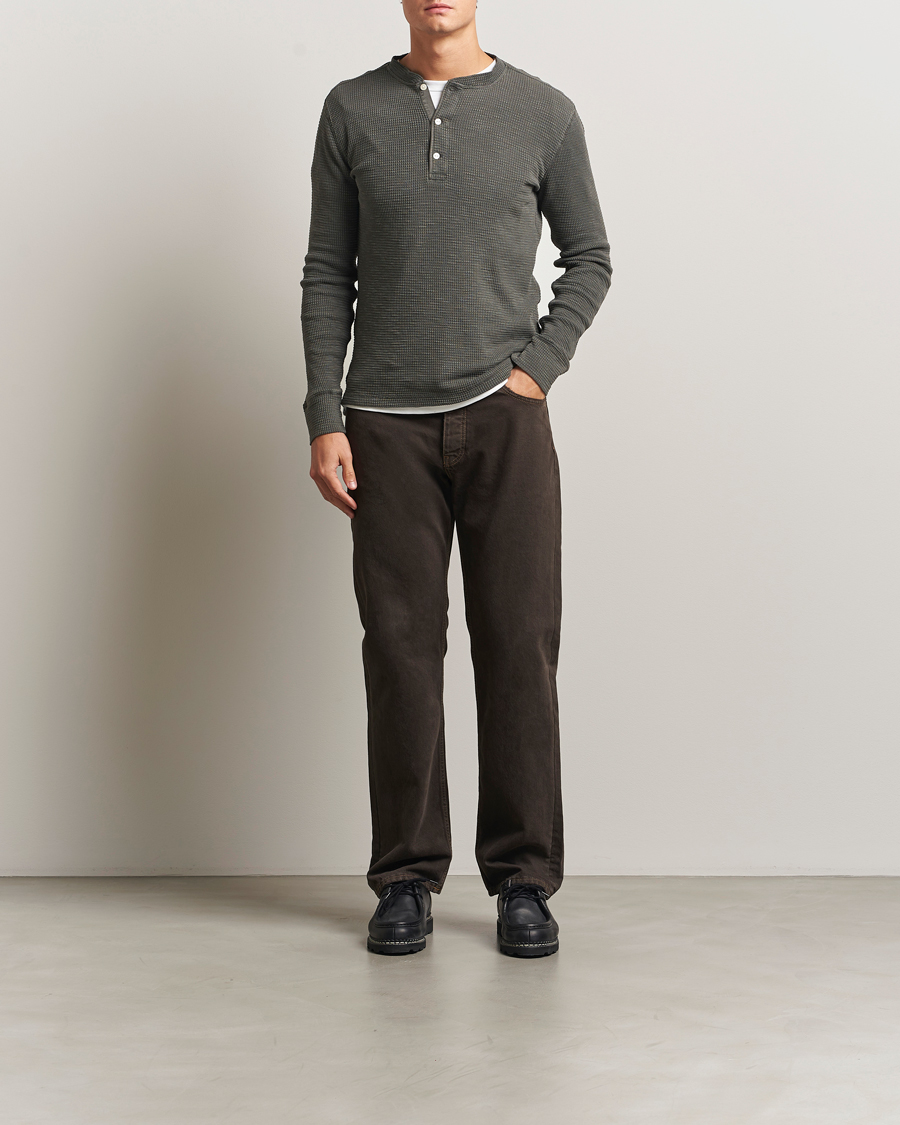 Homme | Pulls Et Tricots | RRL | Long Sleeve Henley Faded Black