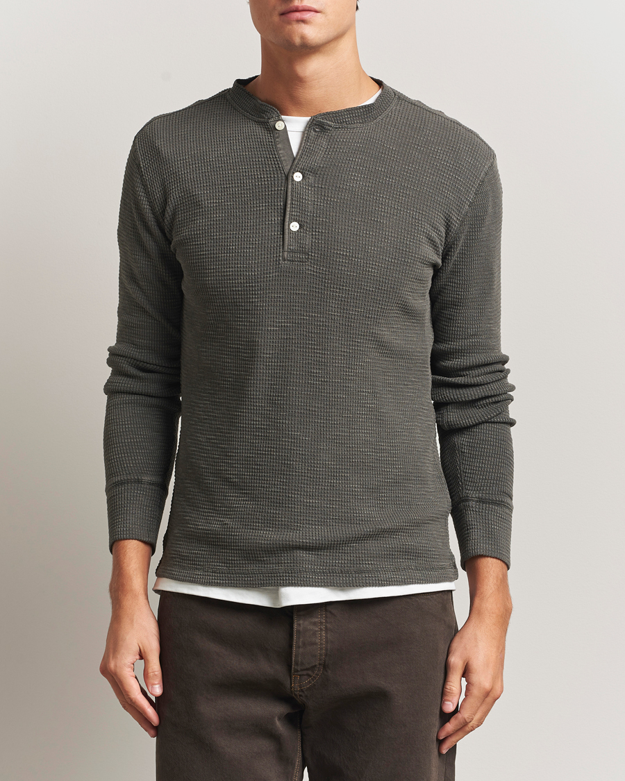 Homme | Pulls Et Tricots | RRL | Long Sleeve Henley Faded Black