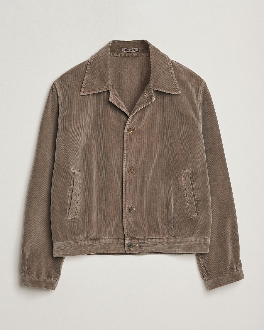Homme | Manteaux Et Vestes | Auralee | Corduroy Bomber Jacket Olive