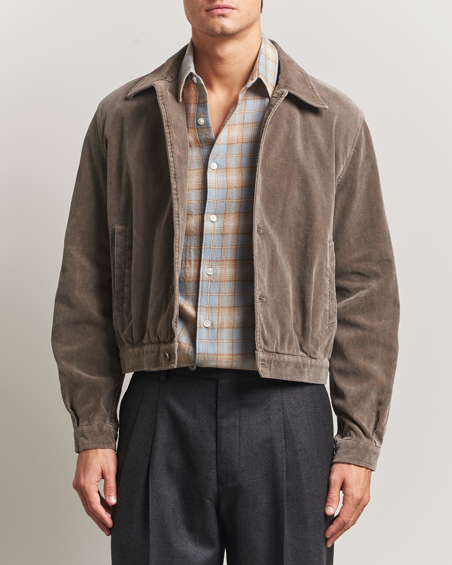 Homme | Manteaux Et Vestes | Auralee | Corduroy Bomber Jacket Olive