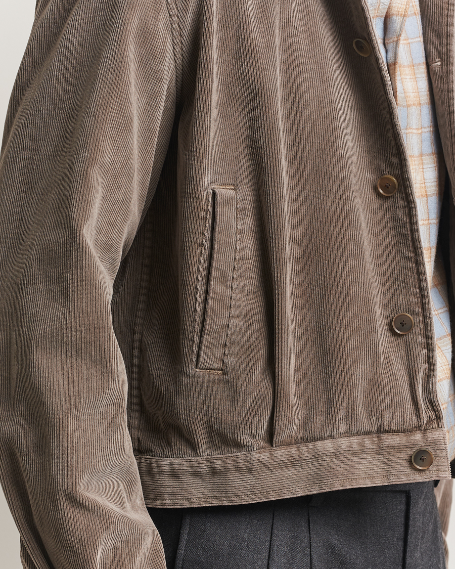 Homme | Manteaux Et Vestes | Auralee | Corduroy Bomber Jacket Olive