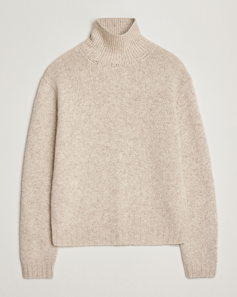 Homme | Pulls Et Tricots | Auralee | Cashmere Melange Rollneck Beige