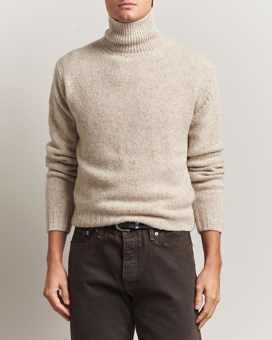 Homme | Pulls Et Tricots | Auralee | Cashmere Melange Rollneck Beige