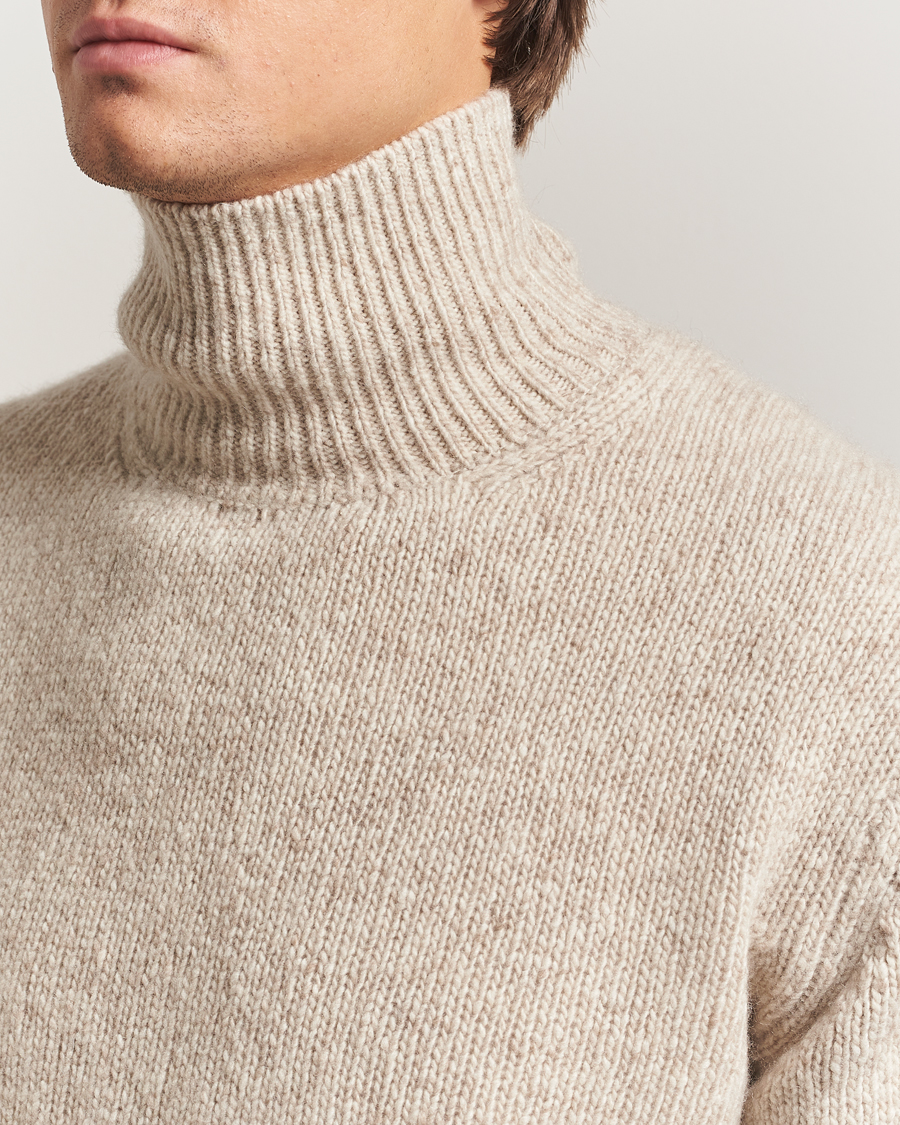 Homme | Pulls Et Tricots | Auralee | Cashmere Melange Rollneck Beige