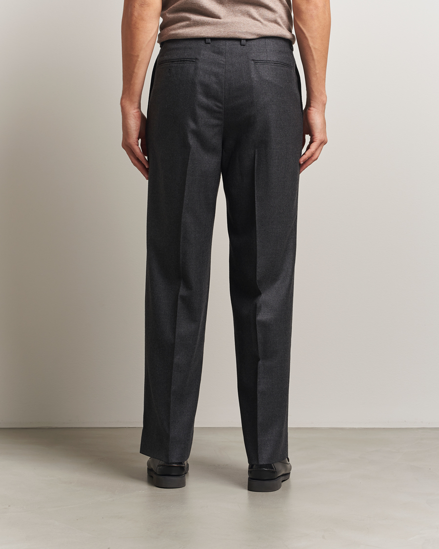 Homme | Pantalons | Auralee | Superlight Flannel Slacks Charcoal