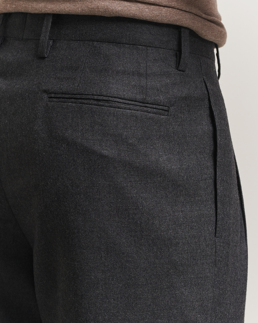 Homme | Pantalons | Auralee | Superlight Flannel Slacks Charcoal