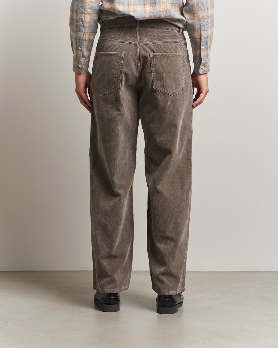 Homme | Pantalons | Auralee | Dyed Corduroy 5-Pocket Pants Olive