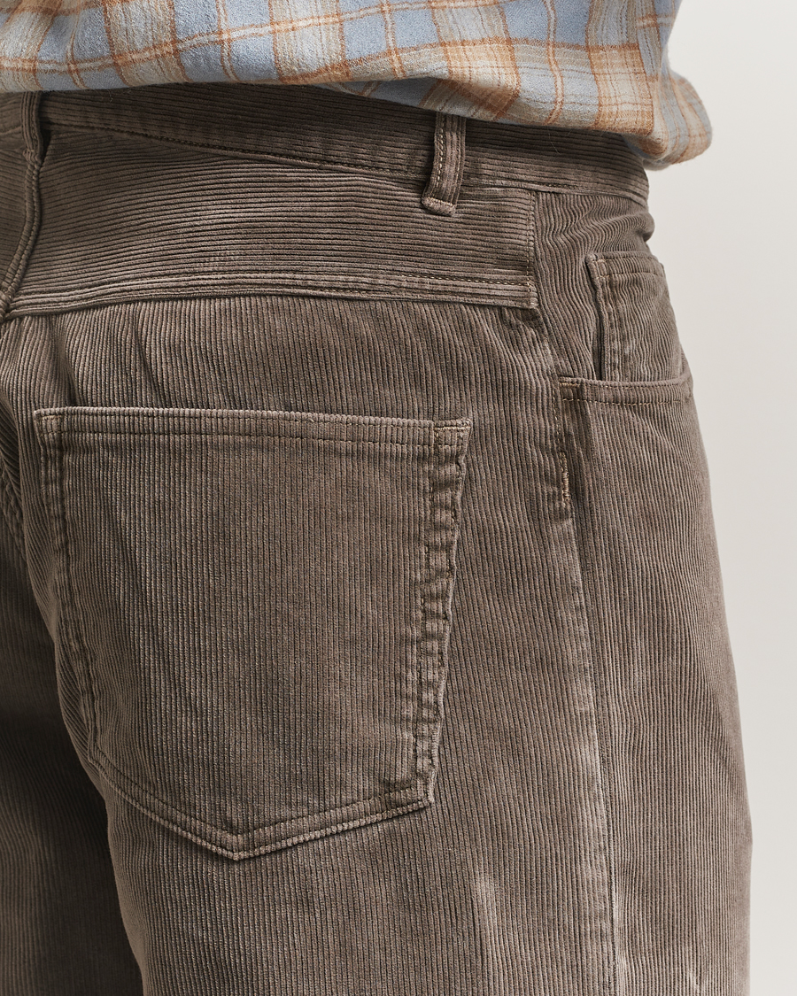 Homme | Pantalons | Auralee | Dyed Corduroy 5-Pocket Pants Olive