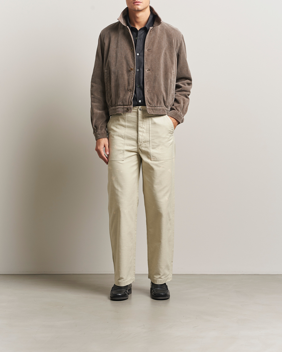 Homme | Pantalons | Auralee | Bleached Satin Baker Pants Ivory