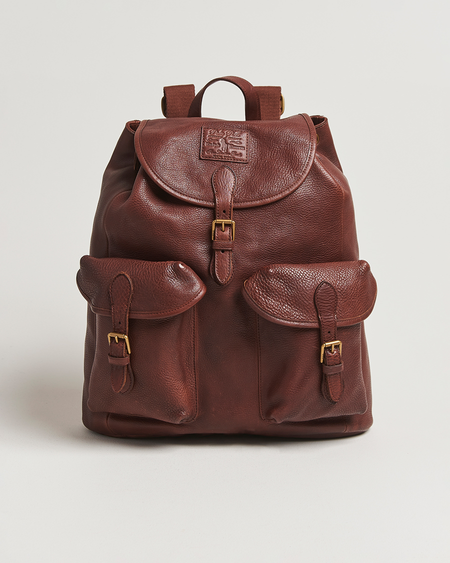 Homme | Polo Ralph Lauren Washed Heritage Leather Backpack British Tan | Polo Ralph Lauren | Washed Heritage Leather Backpack British Tan